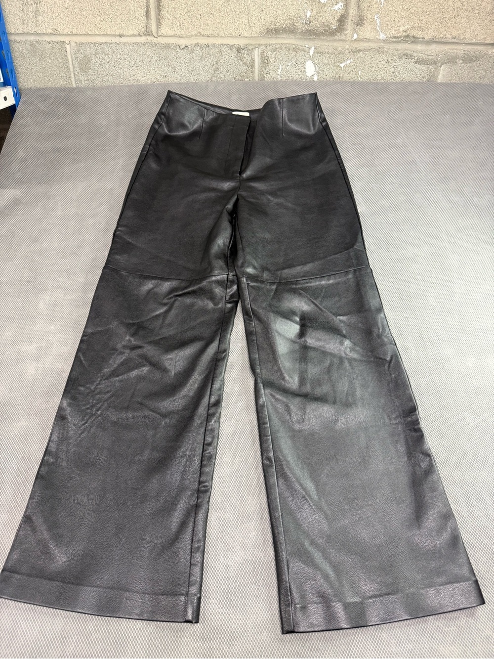 Wilfred Black Faux Leather Pants with Zip Closure
